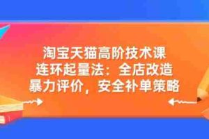 （14469期）淘宝天猫高阶技术课：连环起量法：全店改造，暴力评价，安全补单策略