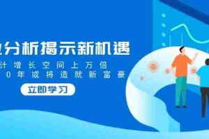 （14176期）行业分析揭示新机遇，预计增长空间上万倍，未来20年或将造就新富豪