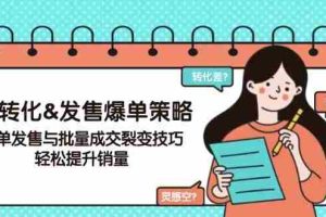 （14161期）高转化&发售爆单策略，爆单发售与批量成交裂变技巧，轻松提升销量