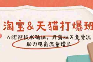 （14106期）淘宝&天猫 打爆班，AI逛逛技术揭秘，月薅36万免费流，助力流量增长