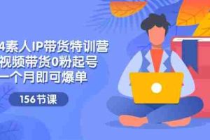 （11670期）2024素人IP带货特训营，短视频带货0粉起号，一个月即可爆单（156节）