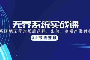 （9992期）无界系统实战课：全体系落地无界改版后选择、出价、高投产做付费引流-38节