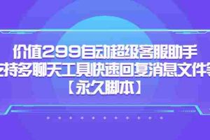 (5968期)价值299自动超级客服助手,支持多聊天工具快速回复消息文件等【永久脚本】