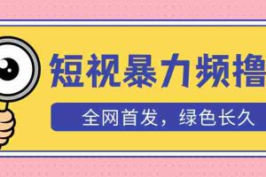 （5409期）外面收费1680的短视频暴力撸金，日入300+长期可做，赠自动收款平台
