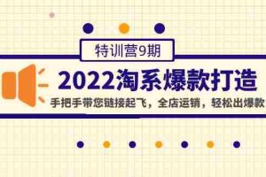 （4334期）2022淘系爆款打造特训营9期：手把手带您链接起飞，全店运销，轻松出爆款