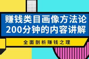 （3936期）赚钱类目画像方法论，200分钟的内容讲解，全面剖析赚钱之理！