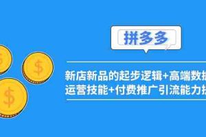 （3824期）2022拼多多：新店新品的起步逻辑+高端数据化运营技能+付费推广引流能力提升