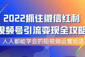（3820期）2022抓住微信红利，视频号引流变现全攻略，人人都能学会的短视频运营玩法