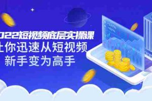 （3338期）2022短视频底层实操课：让你迅速从短视频新手变为高手（价值7980元）