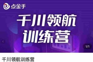 (3244期)点金手·千川领航训练营,干川逻辑与算法的剖析与讲解(原价999)