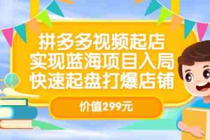 （3087期）拼多多视频起店，实现蓝海项目入局，快速起盘打爆店铺