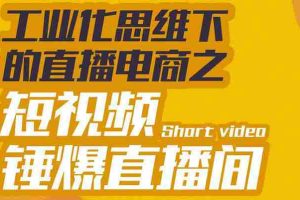 (3042期)工业化思维下的直播电商之短视频锤爆直播间,听话照做执行爆单