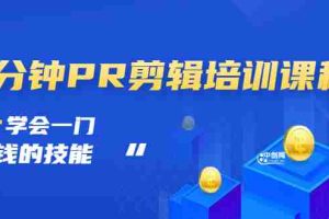 (2992期)抖音视频:一分钟PR剪辑培训:学会一门赚钱的技能,每节课短小精悍