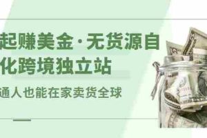 (2432期)一起赚美金·无货源自动化跨境独立站 普通人也能卖货全球【无提供插件】