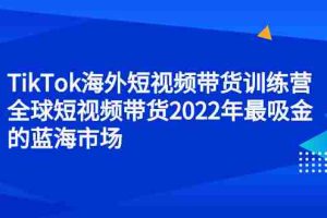 (2347期)TikTok海外短视频带货训练营,全球短视频带货2022年最吸金的蓝海市场