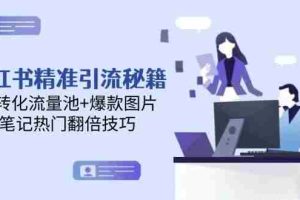 (14881期)小红书精准引流秘籍,高转化流量池+爆款图片,笔记热门翻倍技巧