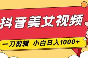 （16873期）抖音美女视频，一刀不剪，两分钟一条视频，小白轻松上手，日入1000